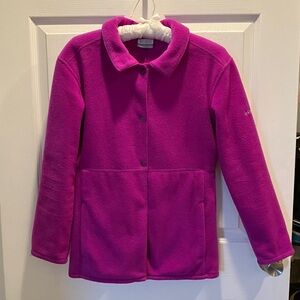 Columbia Girl’s  Pink Fleece Jacket Size L